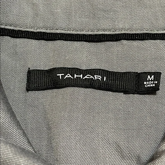 Tahari Lyocell Pintuck Jacket in Green/Black/Blue-Gray Size Medium NEW - Picture 9 of 14